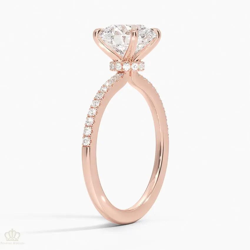 Round Petite Demi Diamond Engagement Ring [Setting Only] - EC109 CHARLISA™