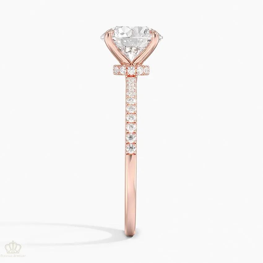 Round Petite Demi Diamond Engagement Ring [Setting Only] - EC109 CHARLISA™