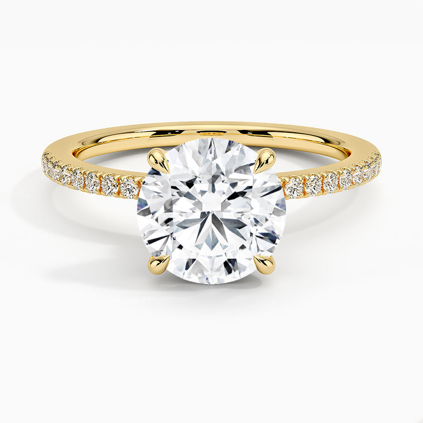 Round Petite Demi Diamond Engagement Ring [Setting Only] - EC109 CHARLISA™