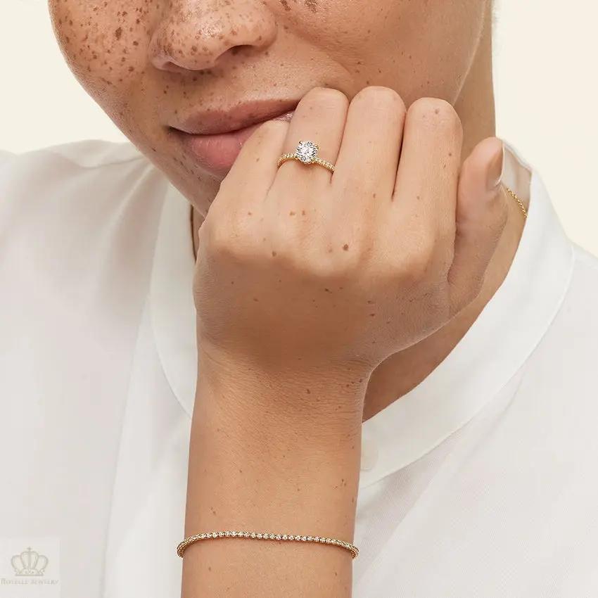 Round Petite Demi Diamond Engagement Ring [Setting Only] - EC109 CHARLISA™