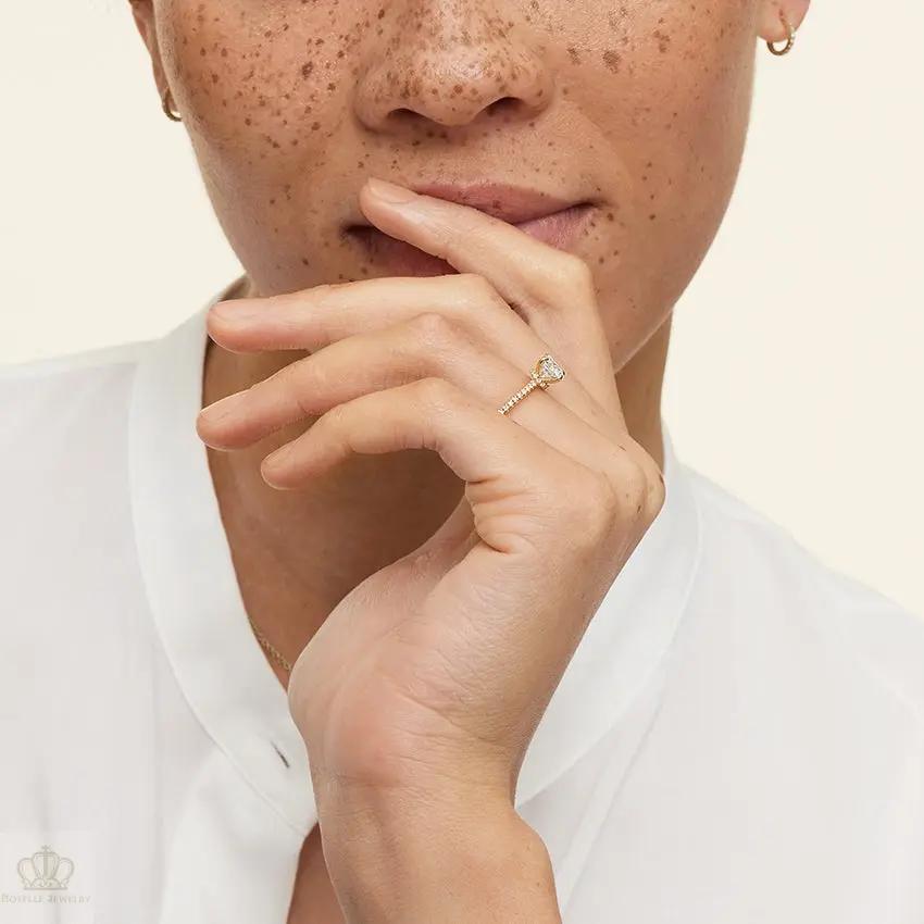 Round Petite Demi Diamond Engagement Ring [Setting Only] - EC109 CHARLISA™