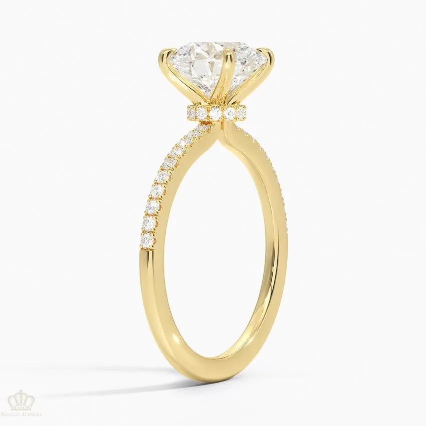 Round Petite Demi Diamond Engagement Ring [Setting Only] - EC109 CHARLISA™