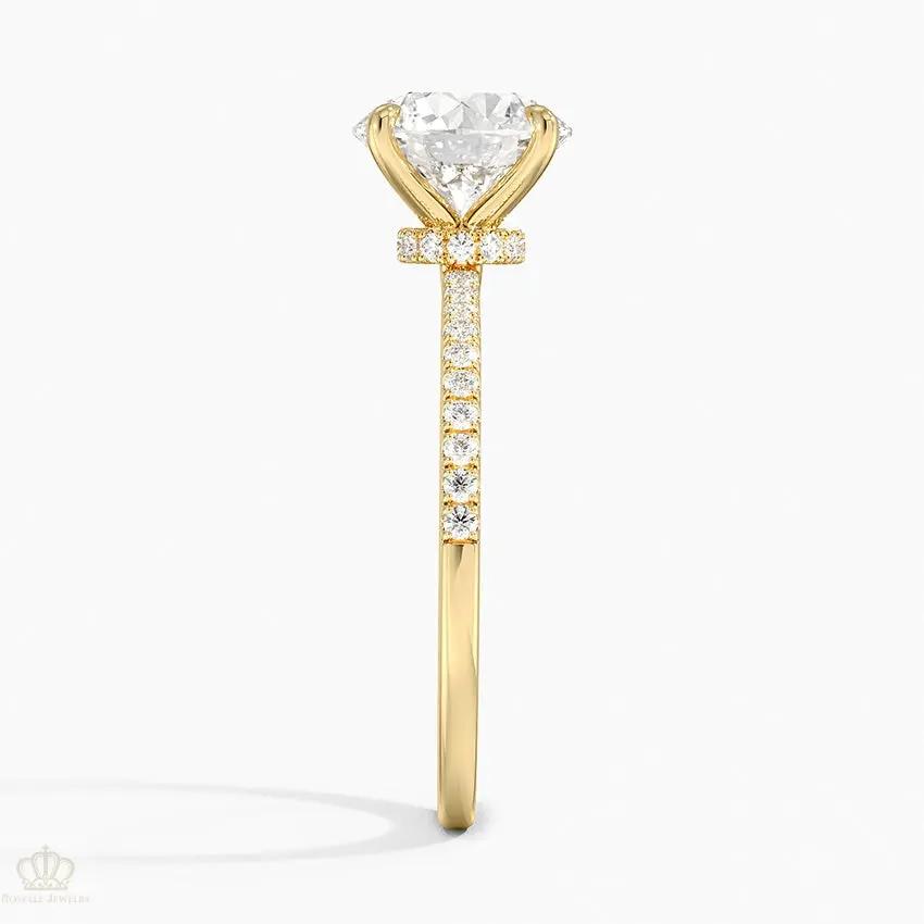 Round Petite Demi Diamond Engagement Ring [Setting Only] - EC109 CHARLISA™