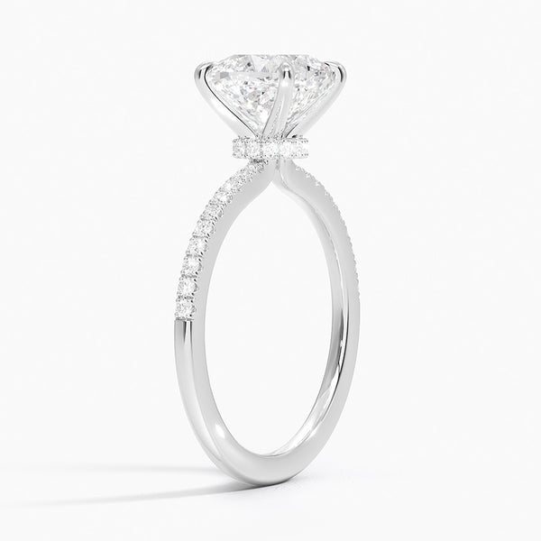 Cushion Petite Demi Diamond Engagement Ring [Setting Only] - EC109C