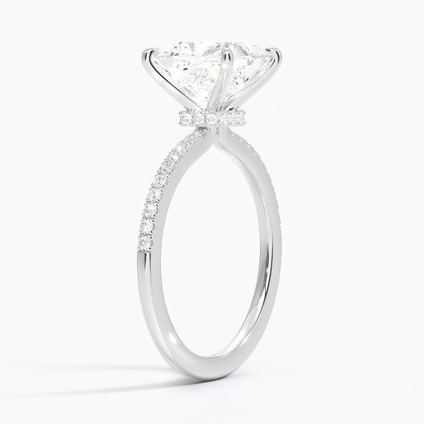 Princess Petite Demi Diamond Engagement Ring [Setting Only] - EC109Pr