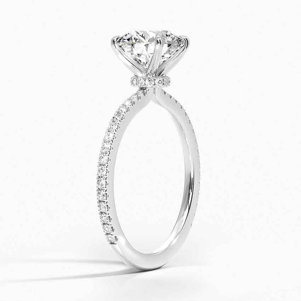 Round Demi Diamond Engagement Ring [Setting Only] - EC110