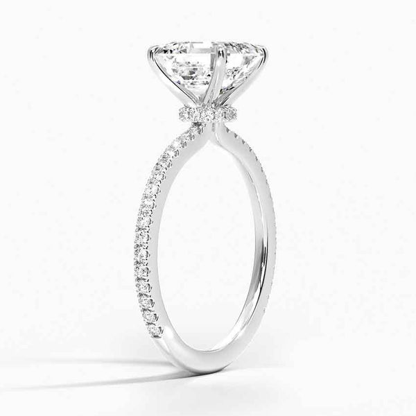 Asscher Demi Diamond Engagement Ring [Setting Only] - EC110A