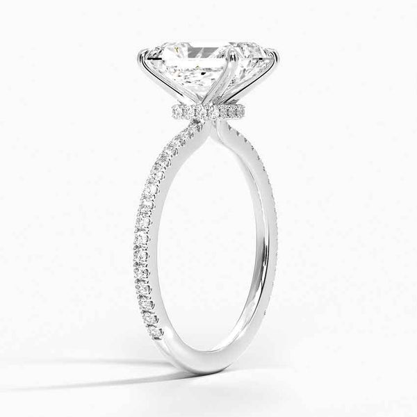 Radiant Demi Diamond Engagement Ring [Setting Only] - EC110R