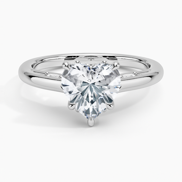 Secret Garden Adorned Gallery Solitaire Engagement Ring  [Setting Only] - EC112 With 1.11 Carat Heart Shape Lab Diamond