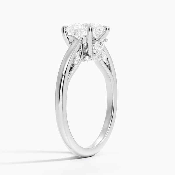 Secret Garden Adorned Gallery Solitaire Engagement Ring  [Setting Only] - EC112