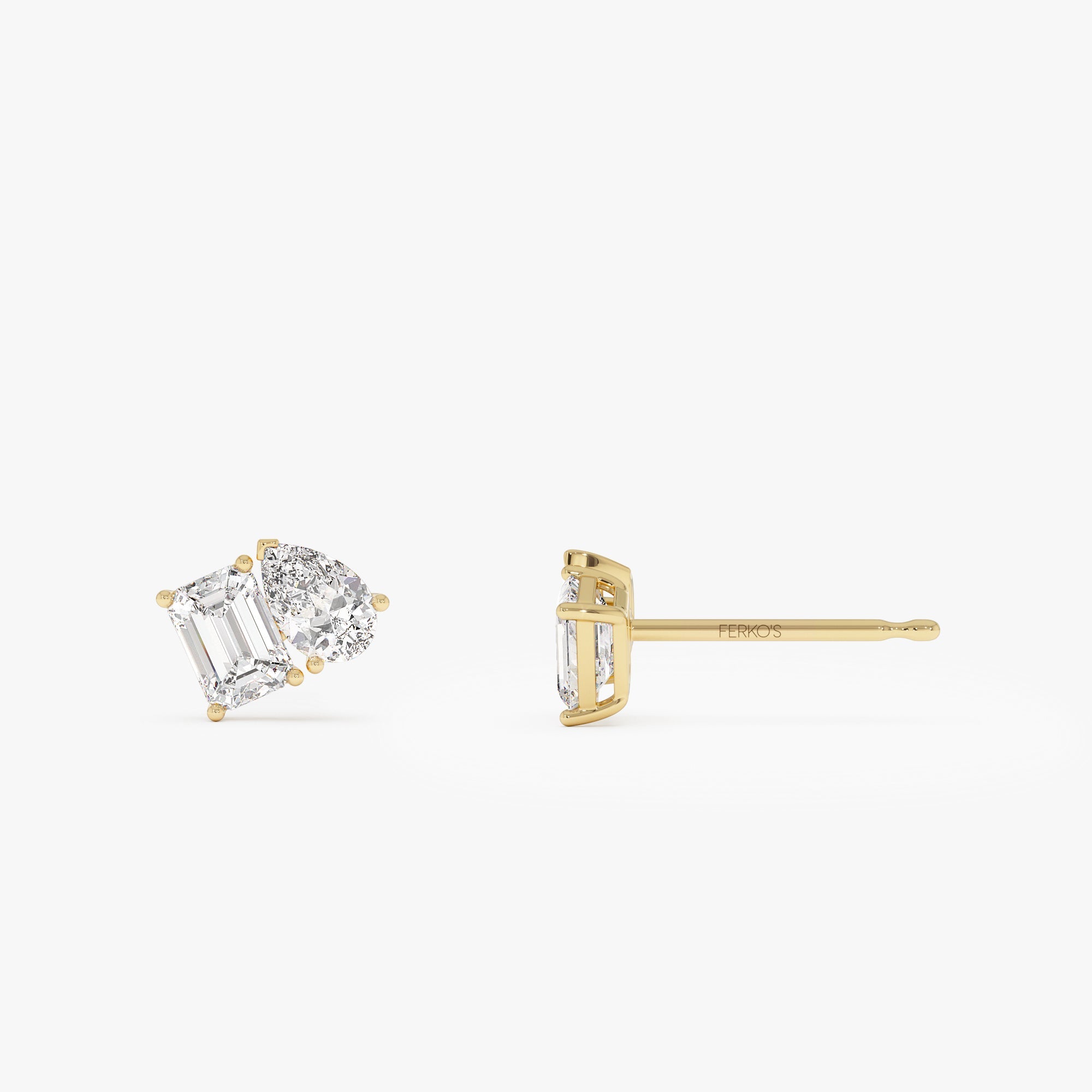 OBFJ0571 - 1.80 ctw 14k Toi et Moi Lab Grown Diamond Studs - Gemma 8