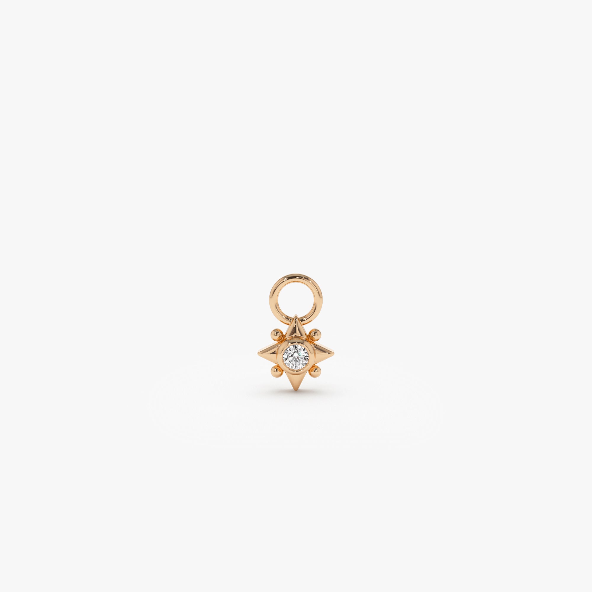 OBFJ1073 - 14k Diamond Starburst Hoop Charm 4