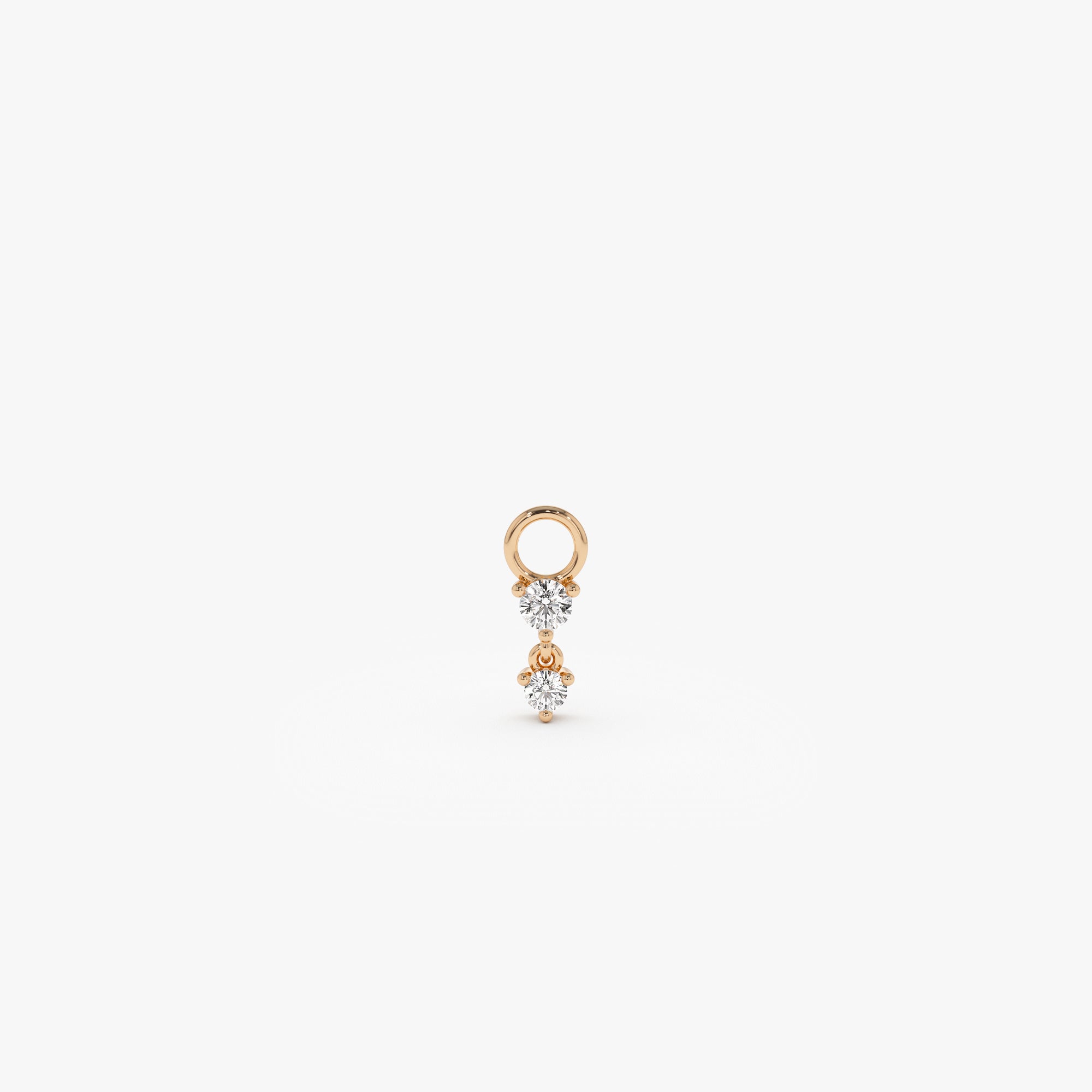 OBFJ1072 - 14k Diamond Dangle Hoop Charm 4