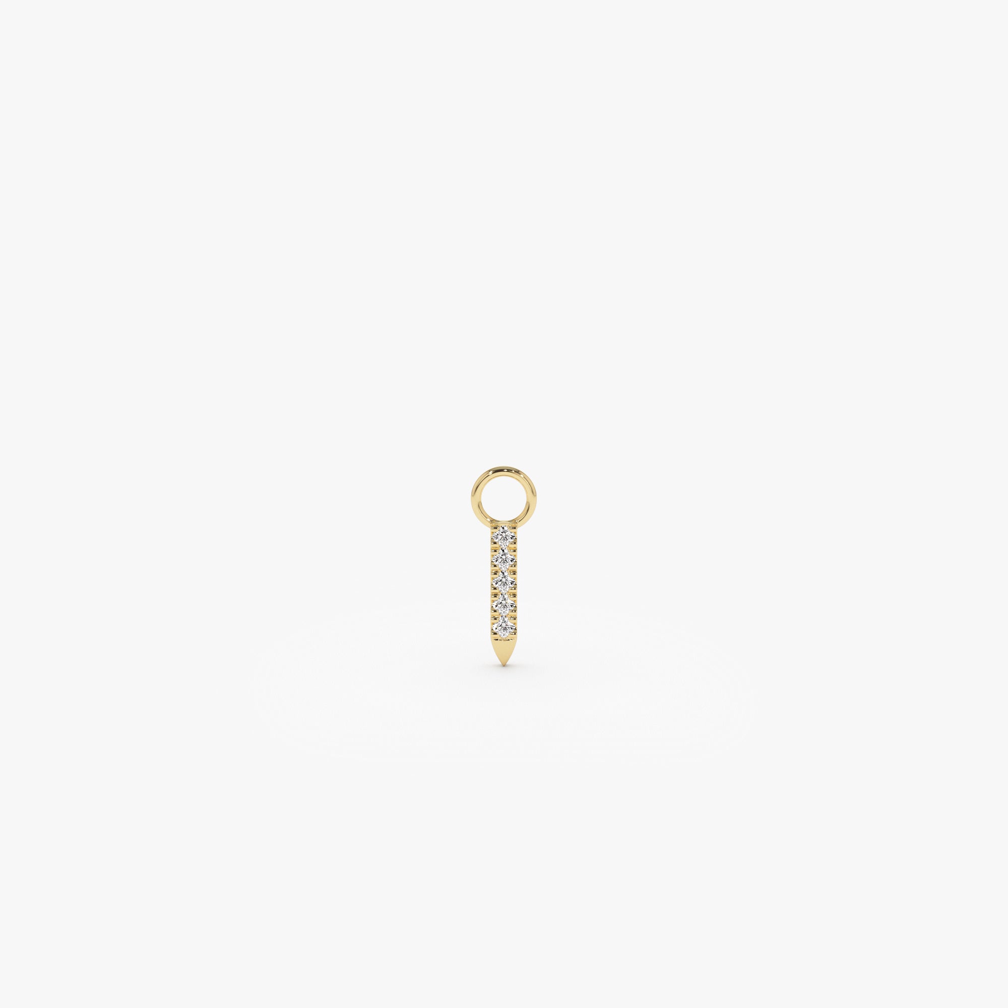 OBFJ1068 - 14k Diamond Spike Hoop Charm 1