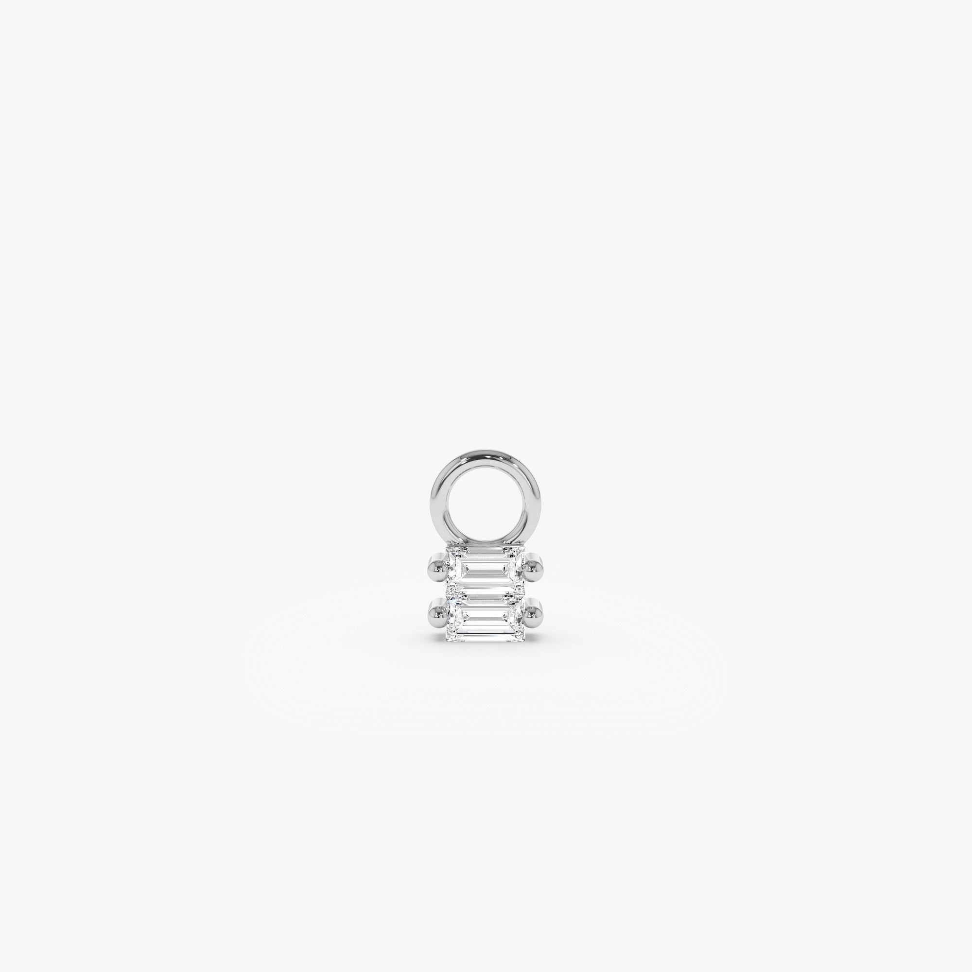 OBFJ1066 - 14k Double Baguette Hoop Charm 5