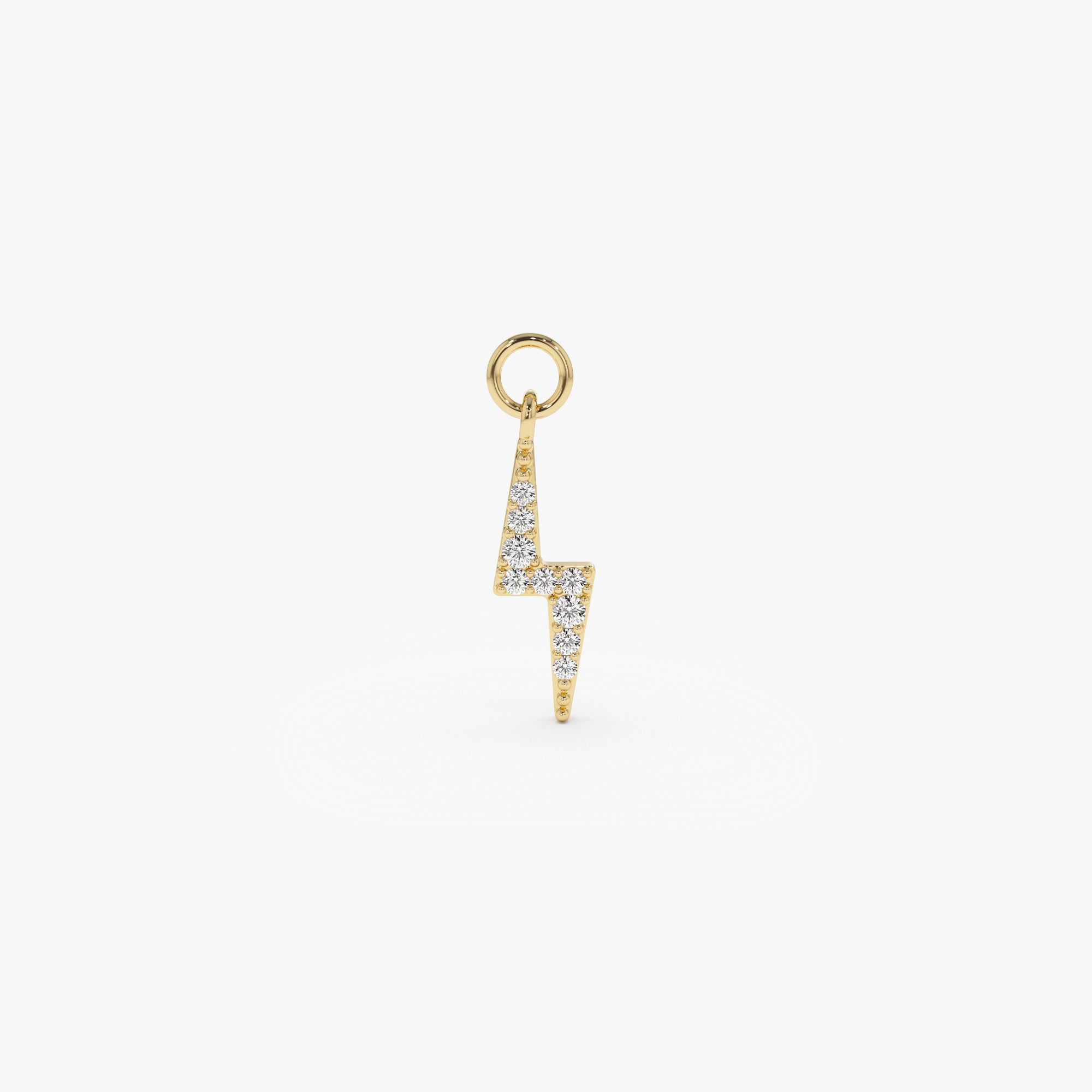 OBFJ1064 - 14k Diamond Lightning Hoop Charm 1