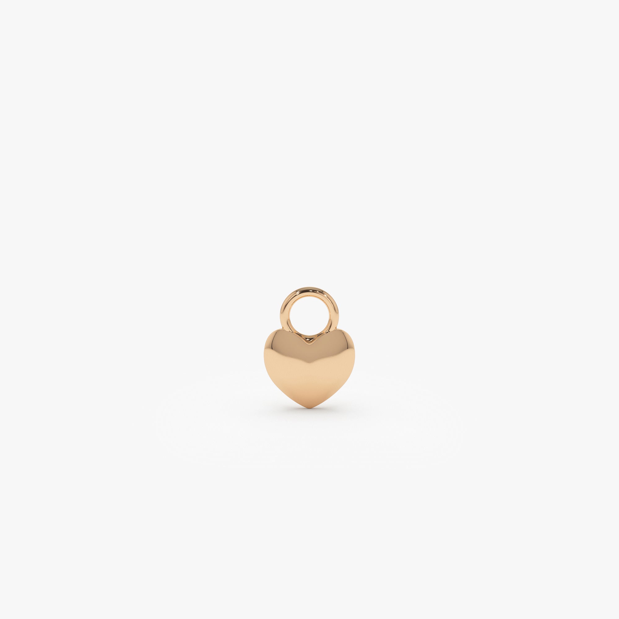 OBFJ1058 - 14k Dome Heart Hoop Charm 3