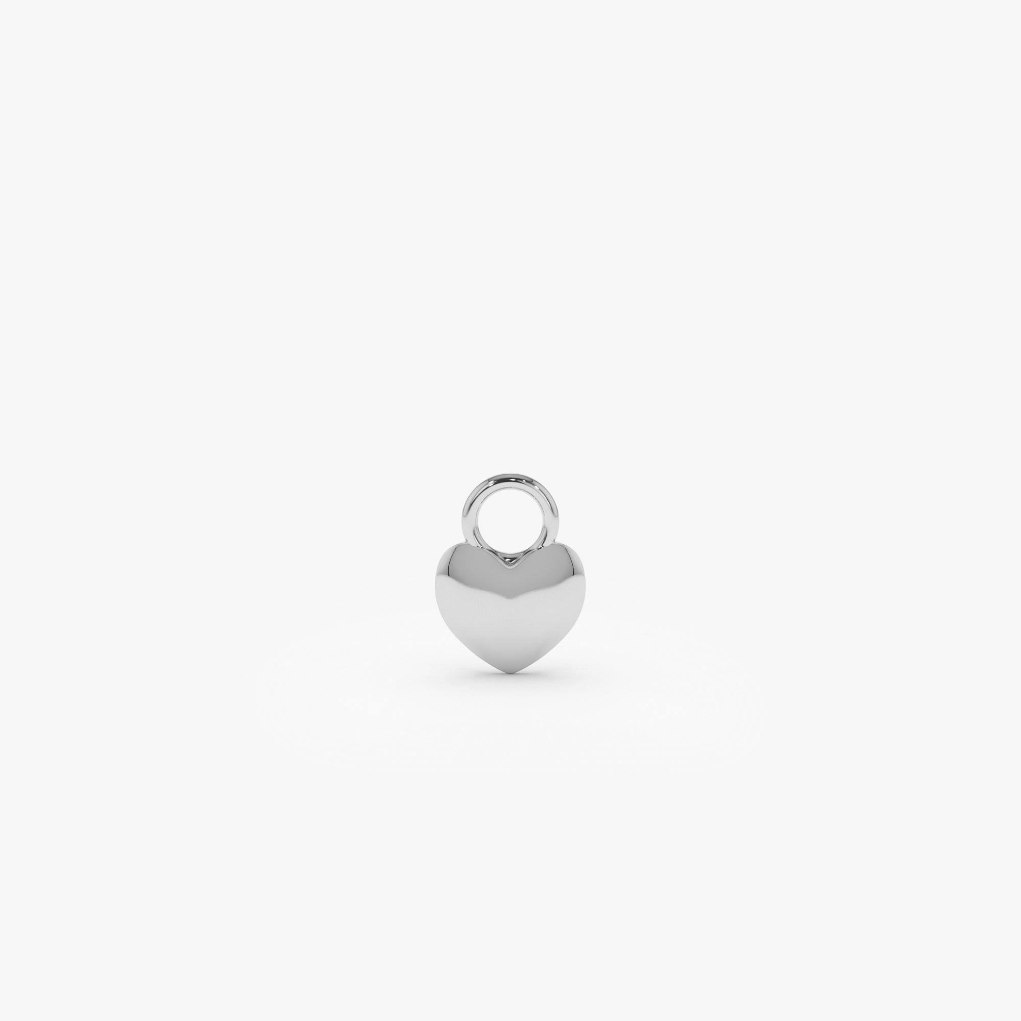 OBFJ1058 - 14k Dome Heart Hoop Charm 4