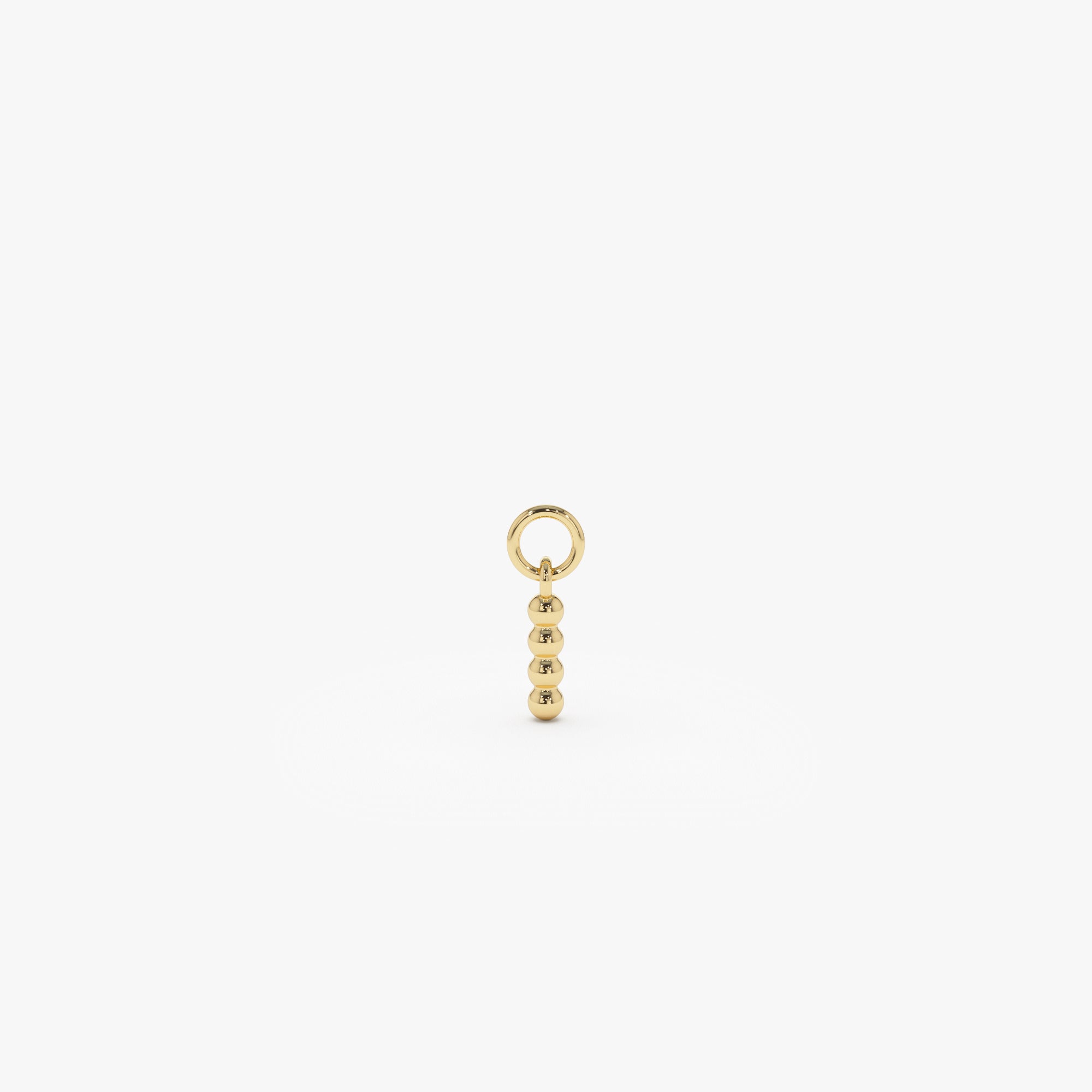 OBFJ1057 - 14k Beaded Hoop Charm 1