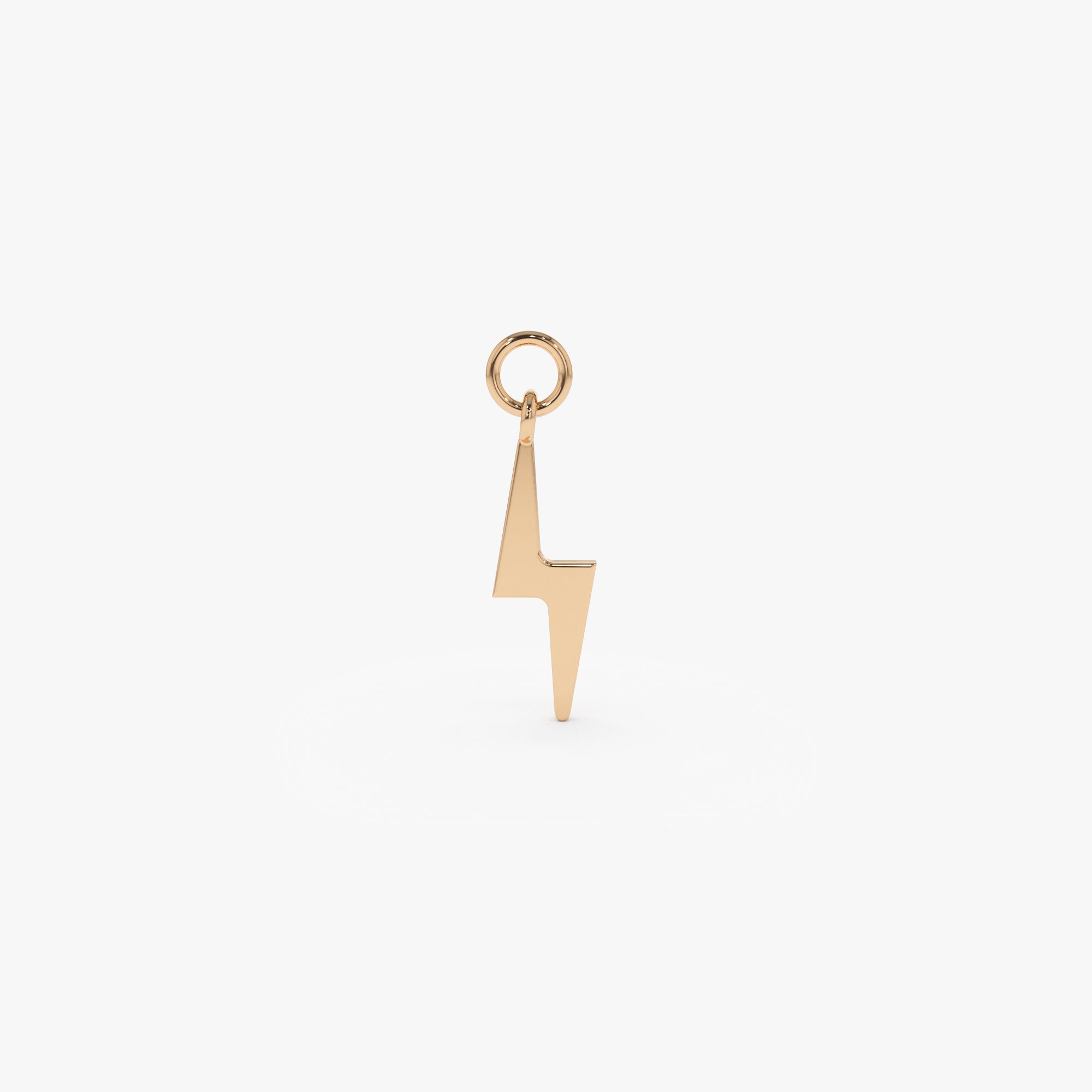 OBFJ1056 - 14k Solid Lightning Hoop Charm 4