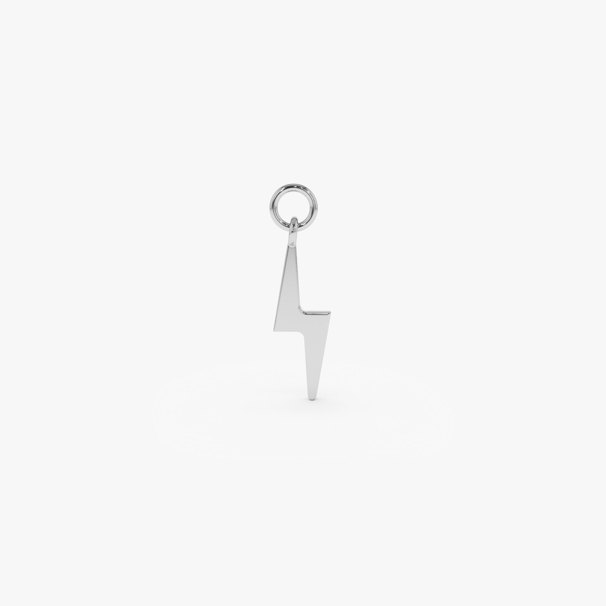 OBFJ1056 - 14k Solid Lightning Hoop Charm 5