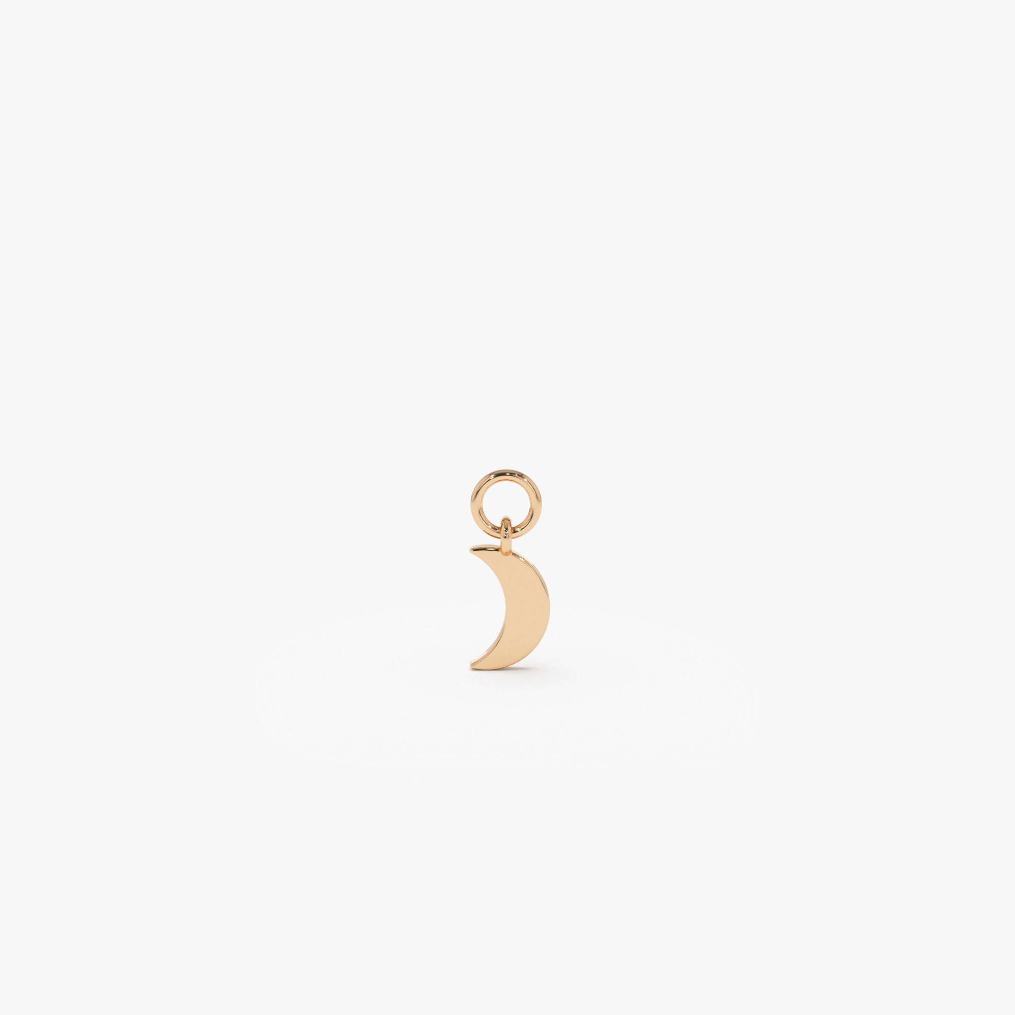 OBFJ1054 - 14k Solid Crescent Hoop Charm 3