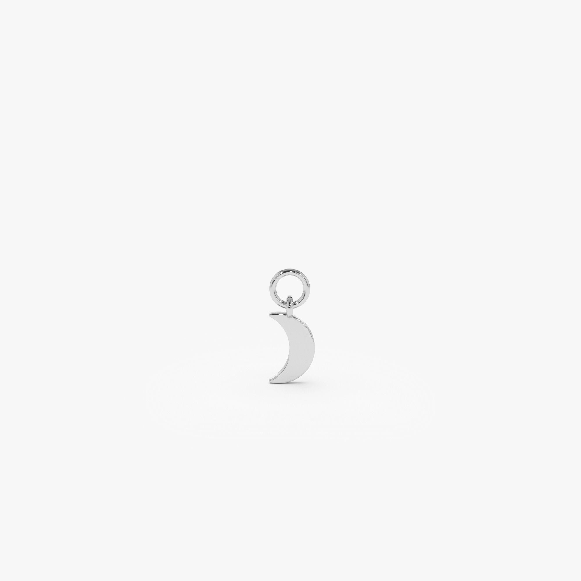 OBFJ1054 - 14k Solid Crescent Hoop Charm 4