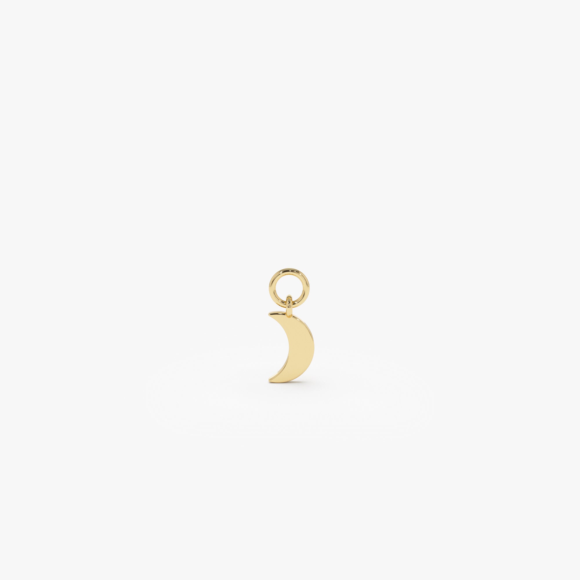 OBFJ1054 - 14k Solid Crescent Hoop Charm 1