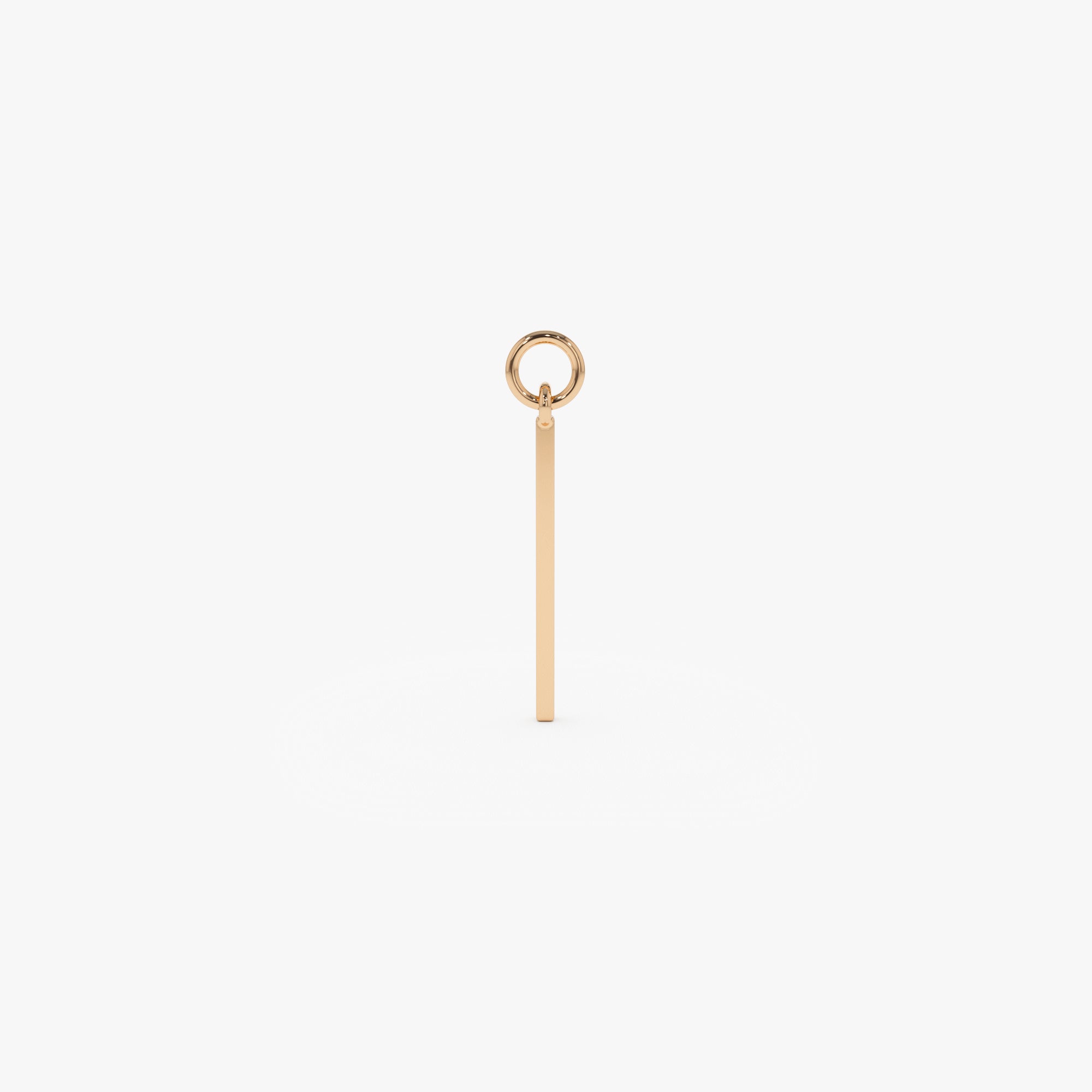 OBFJ1053 - 14k Solid Bar Hoop Charm 4