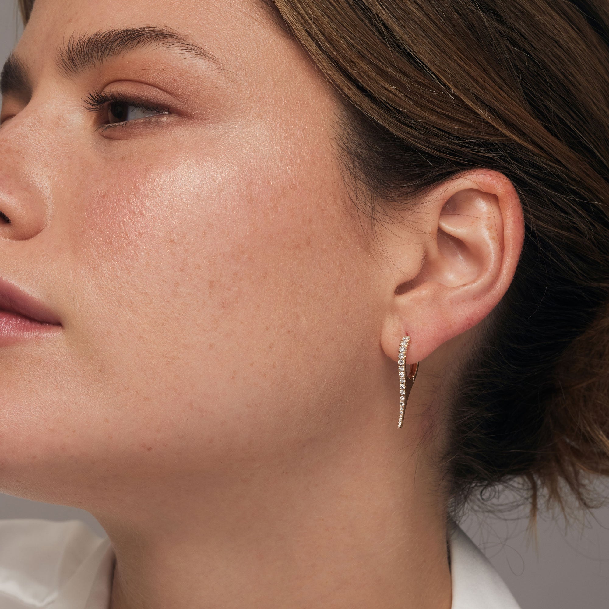 OBFJ1338 - 14k Small Diamond Dagger Earrings 3