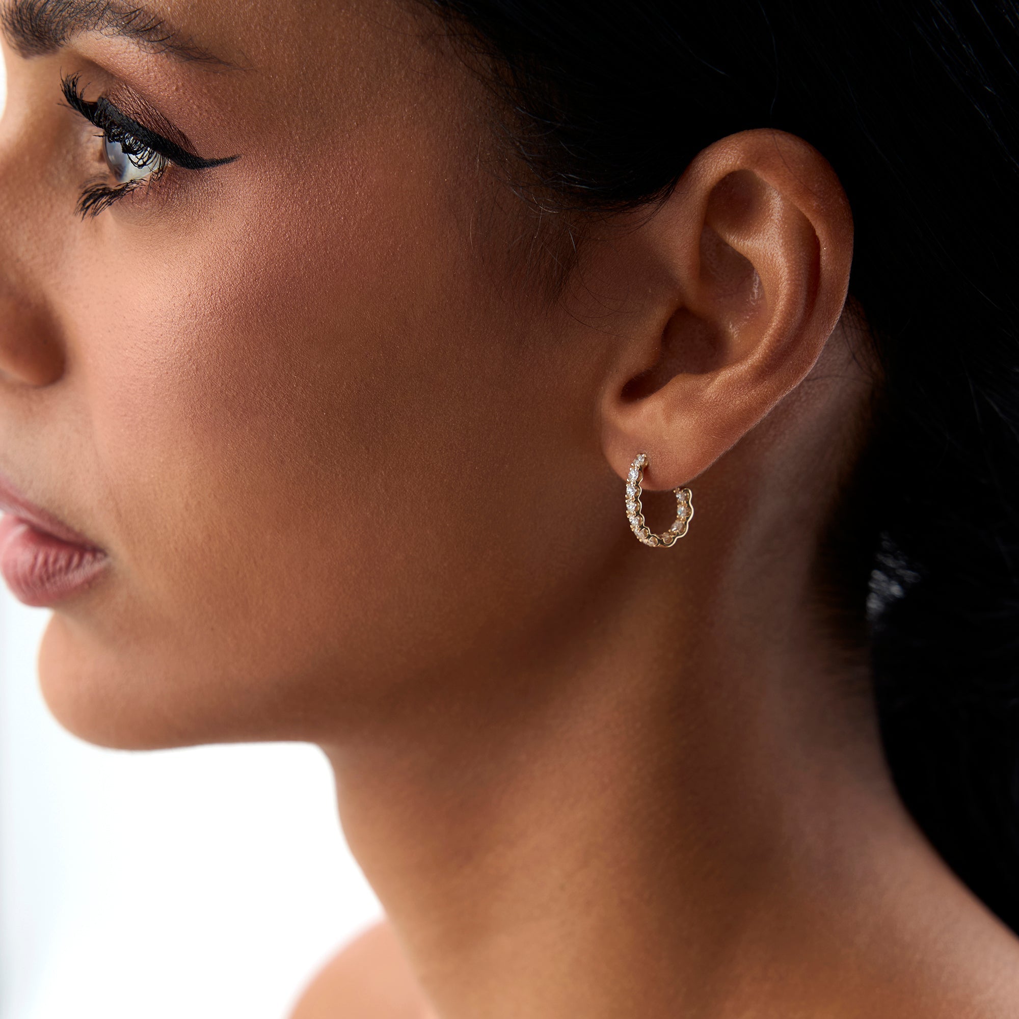 OBFJ0897 - 14k Inside Out J Hoop Diamond Earrings 4