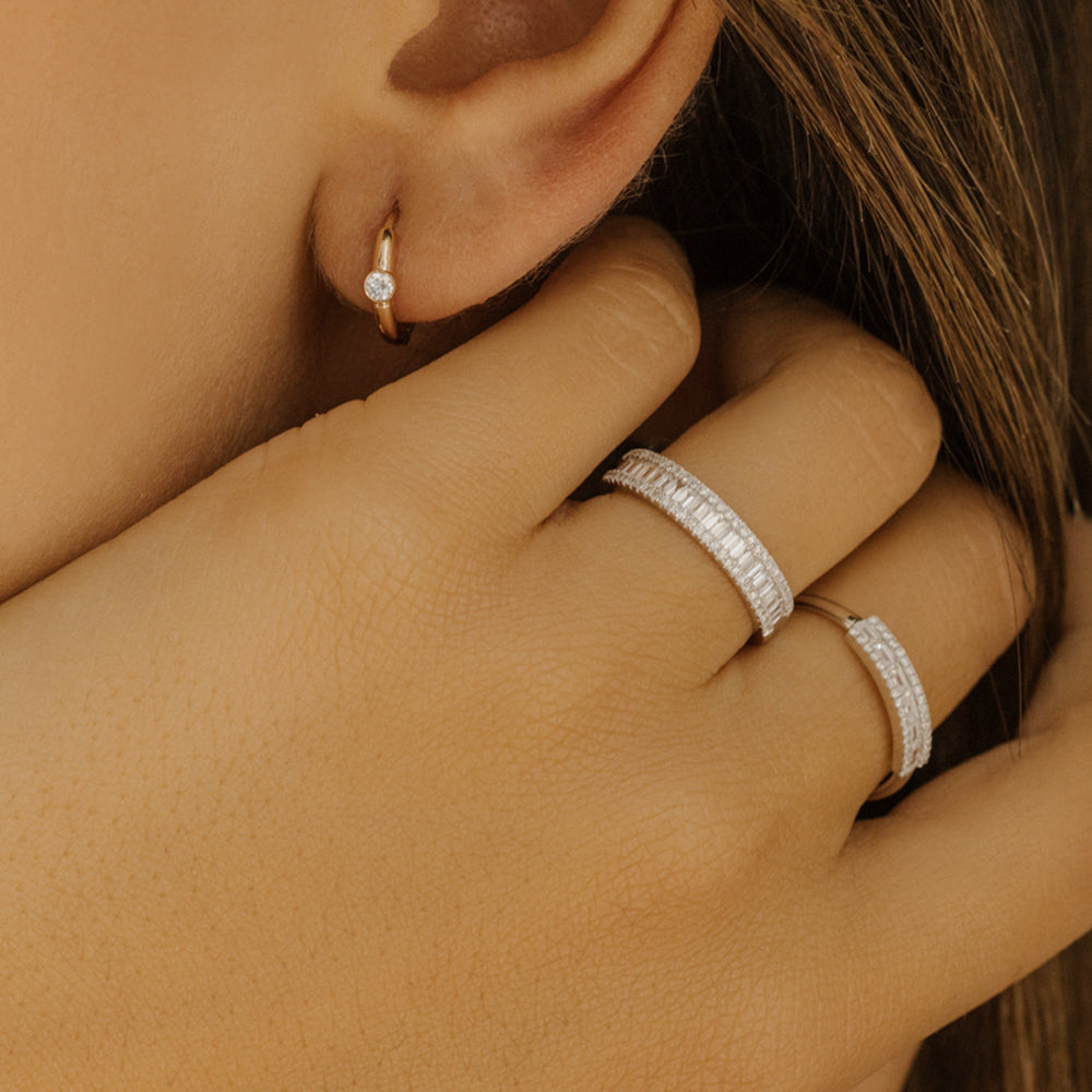 OBFJ1886 - 14K Baguette Diamond Anniversary Ring 0.75ctw 5