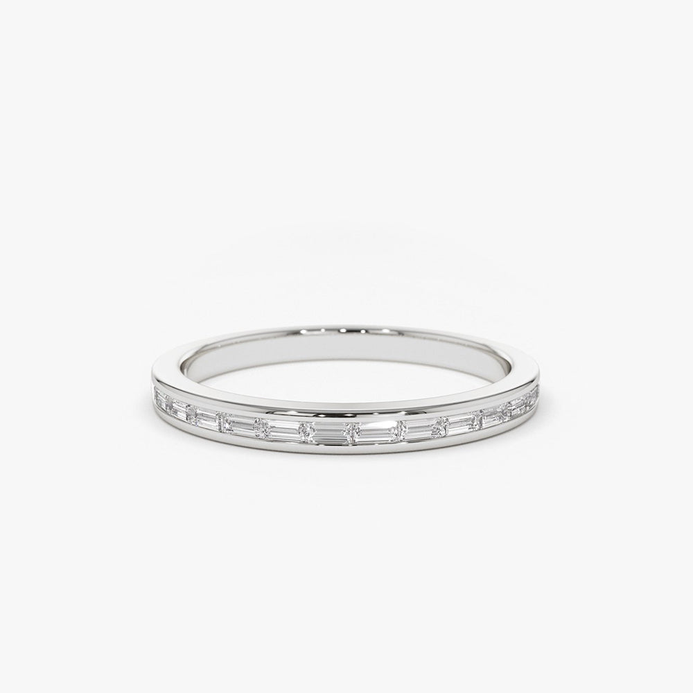 OBFJ1888 - 14K Channel Set Baguette Diamond Band 3