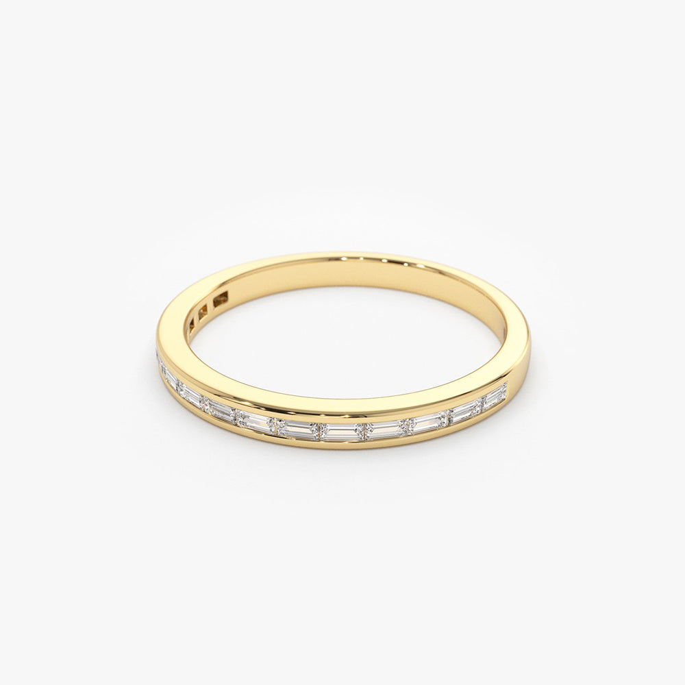 OBFJ1888 - 14K Channel Set Baguette Diamond Band 4