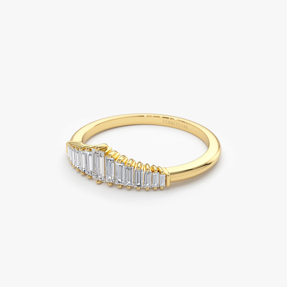OBFJ1962 - 14K Baguette Diamond Tiara Ring 9