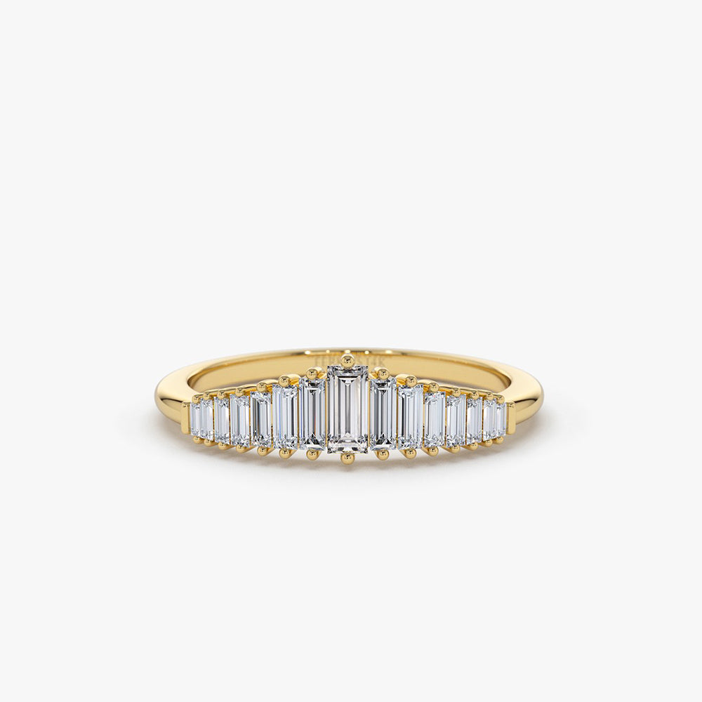 OBFJ1962 - 14K Baguette Diamond Tiara Ring 1