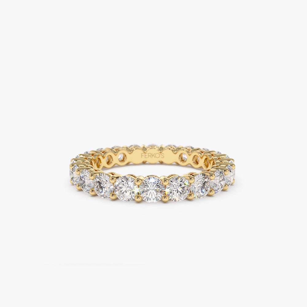 OBFJ2113 - 14k Basket Setting Full Eternity Diamond Ring 2.25ctw 1