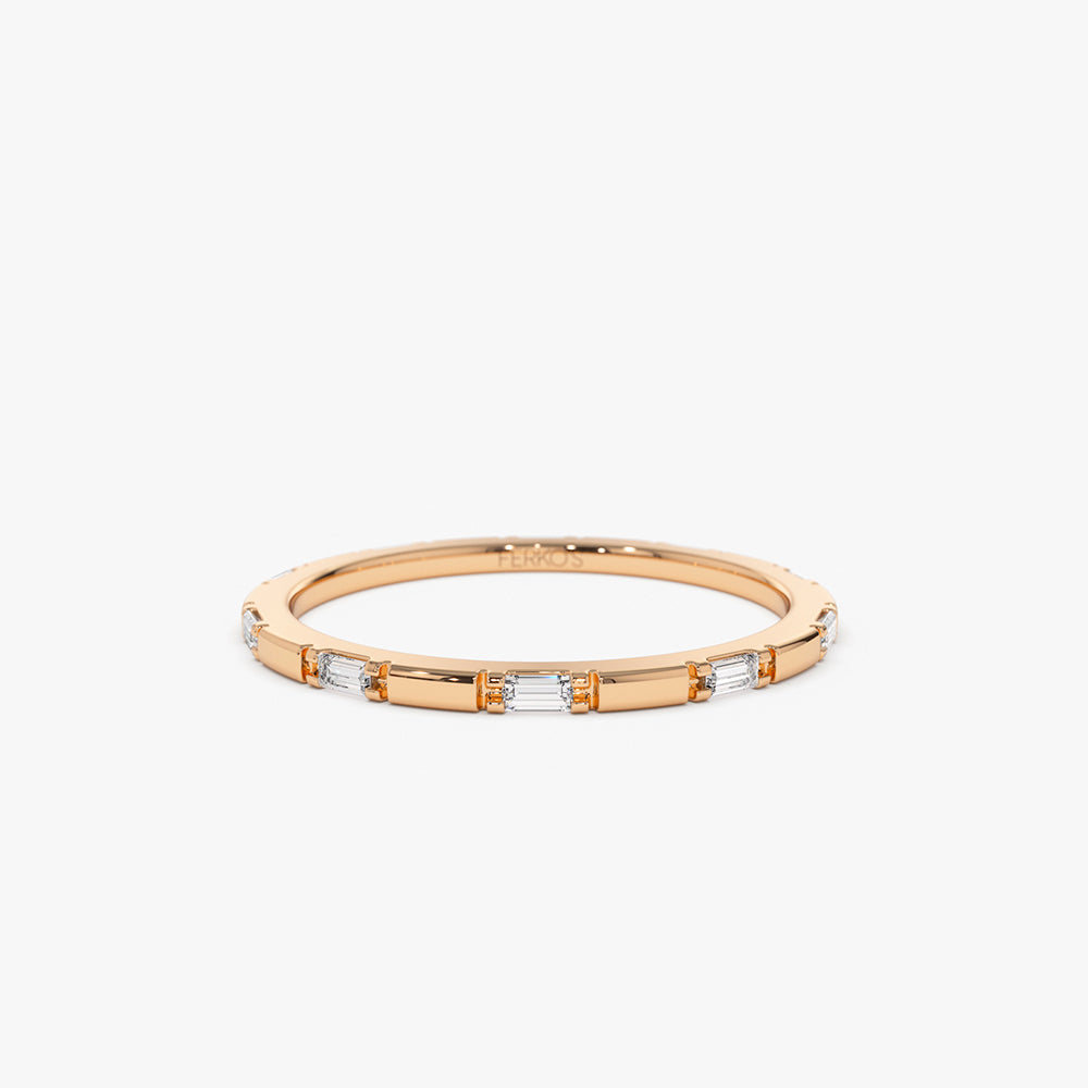 OBFJ2152 - 14k Baguette Diamond Dainty Full Eternity 6