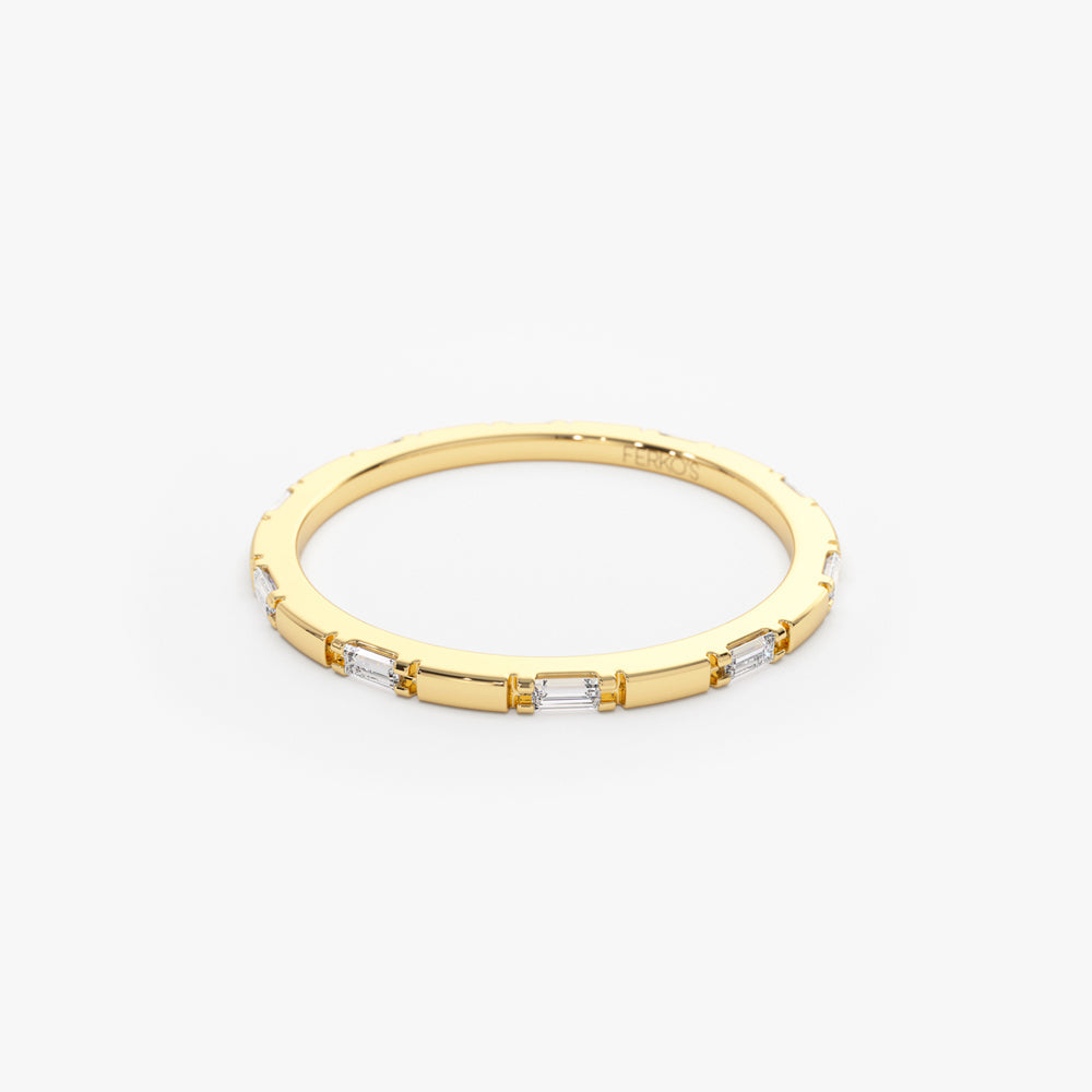 OBFJ2152 - 14k Baguette Diamond Dainty Full Eternity 8