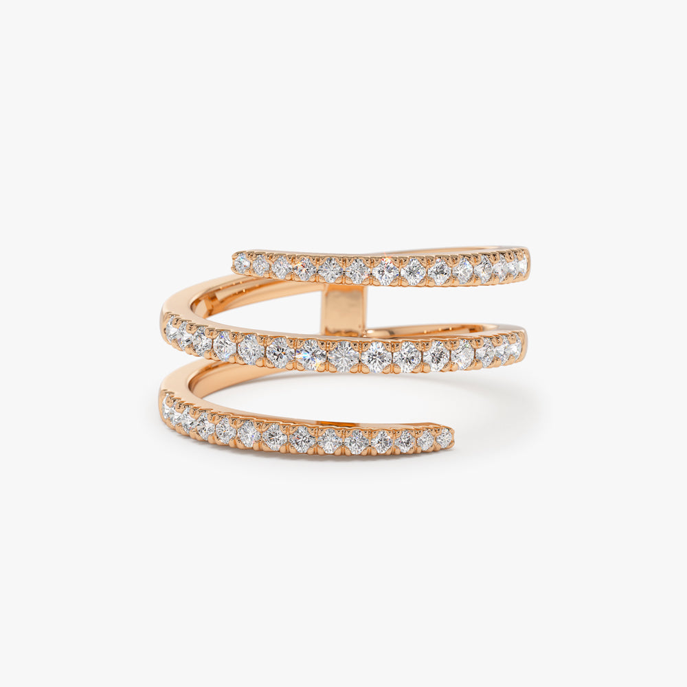 OBFJ1534 - 14k Diamond Spiral Ring 3