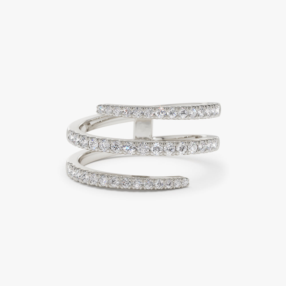OBFJ1534 - 14k Diamond Spiral Ring 4