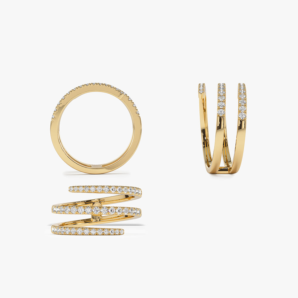 OBFJ1534 - 14k Diamond Spiral Ring 7