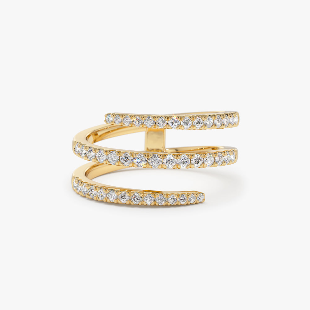 OBFJ1534 - 14k Diamond Spiral Ring 1