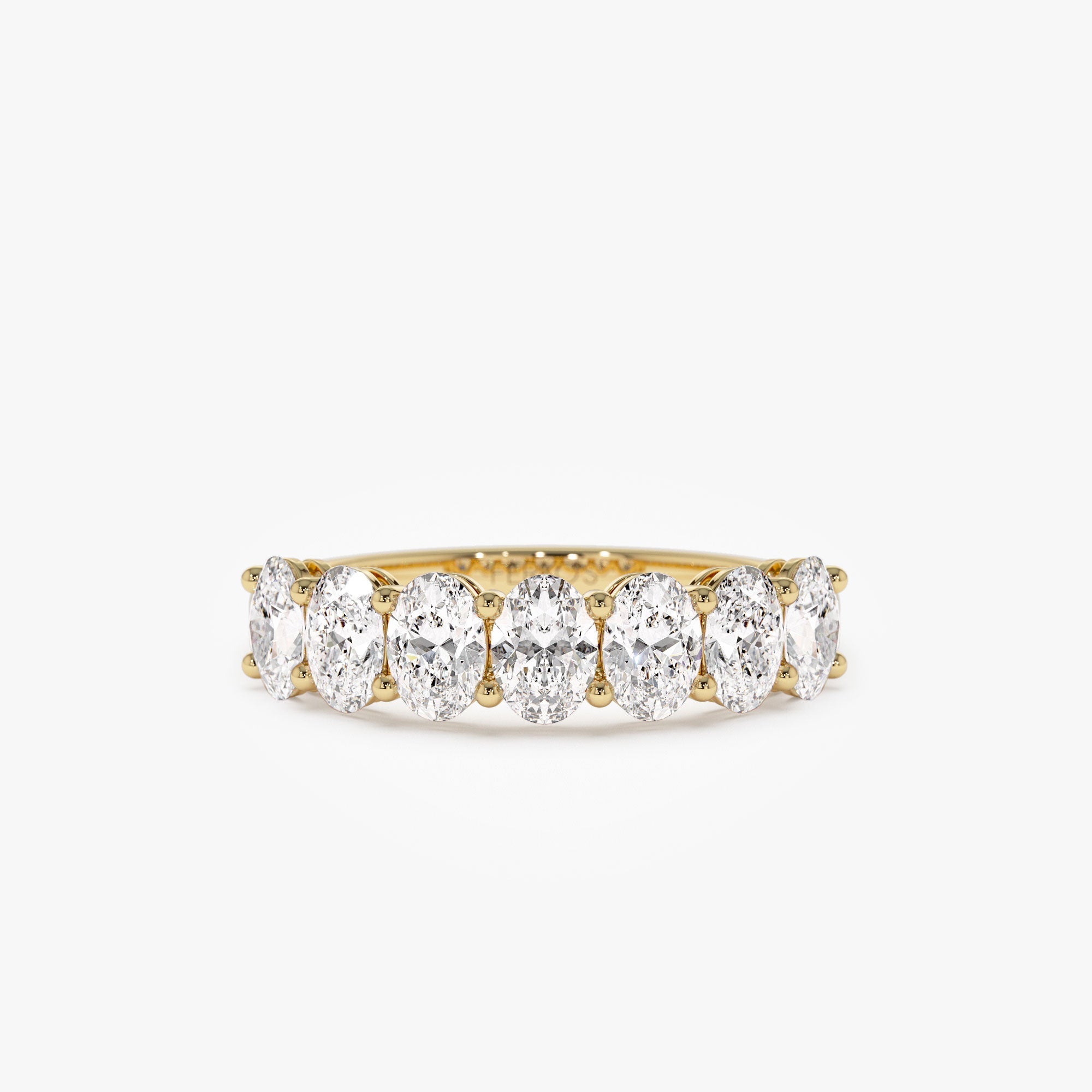OBFJ1178 - 1.25 ctw 14k Prong Setting Seven Stone Oval Cut Lab Grown Diamond Wedding Ring - Marie 1