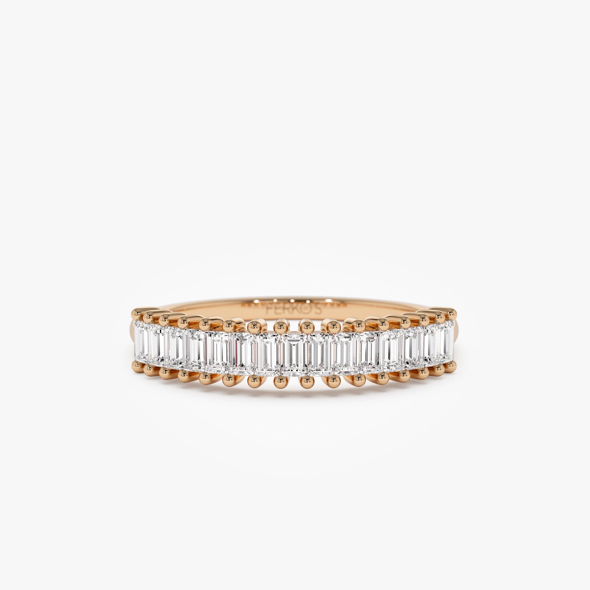 OBFJ1371 - 14k Baguette Diamond Wedding Band 4