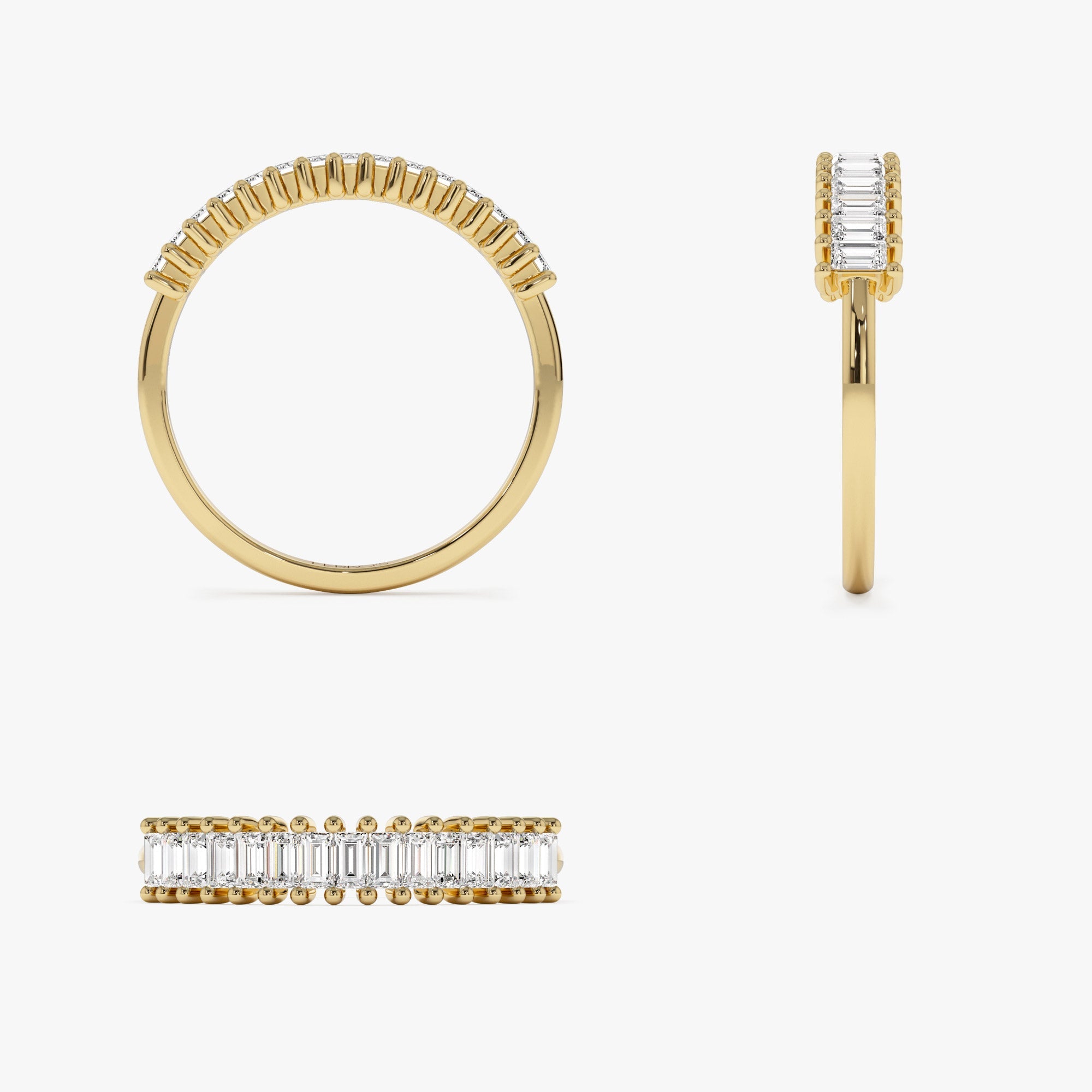 OBFJ1371 - 14k Baguette Diamond Wedding Band 7