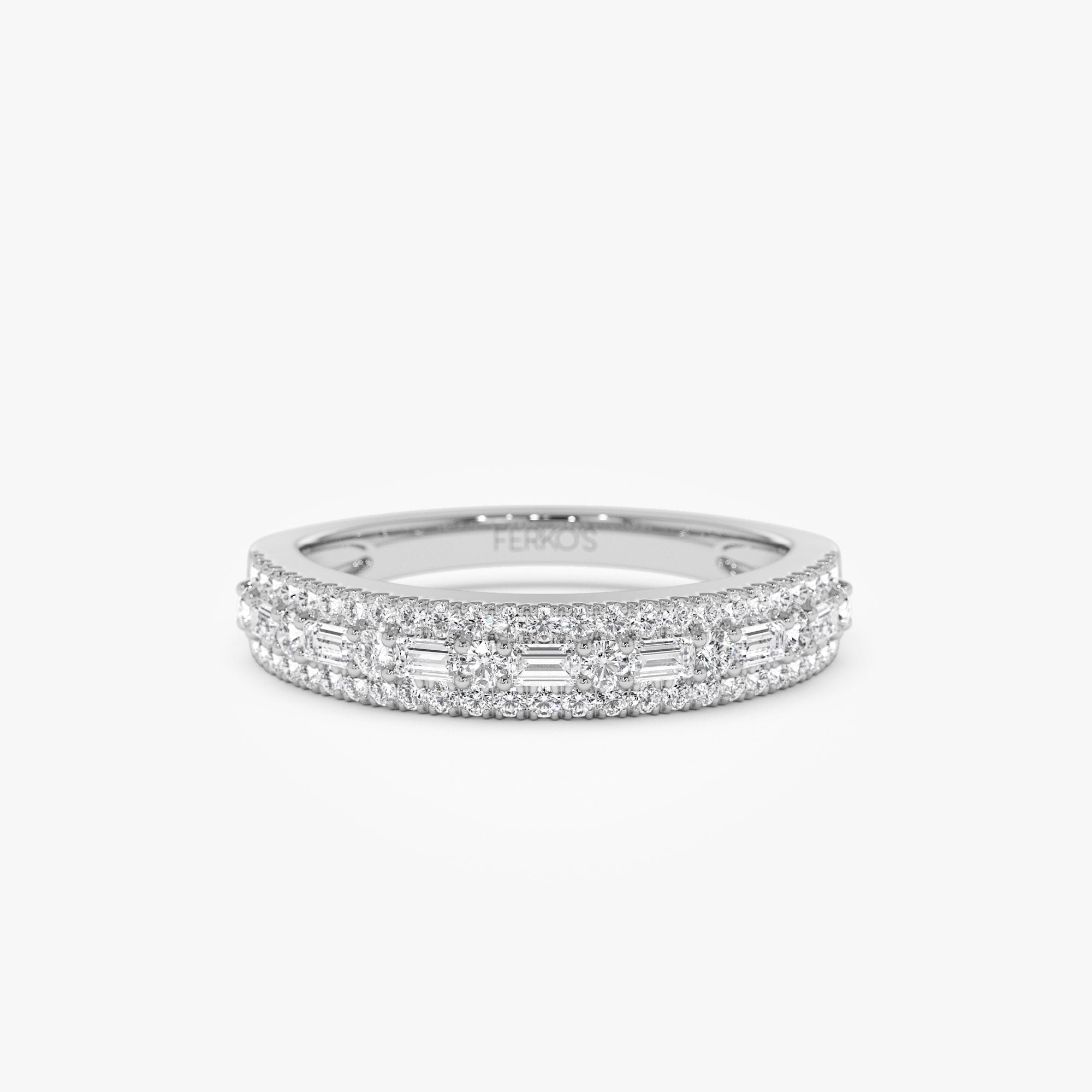 OBFJ0962 - 14K Baguette Diamond Wedding Ring 8