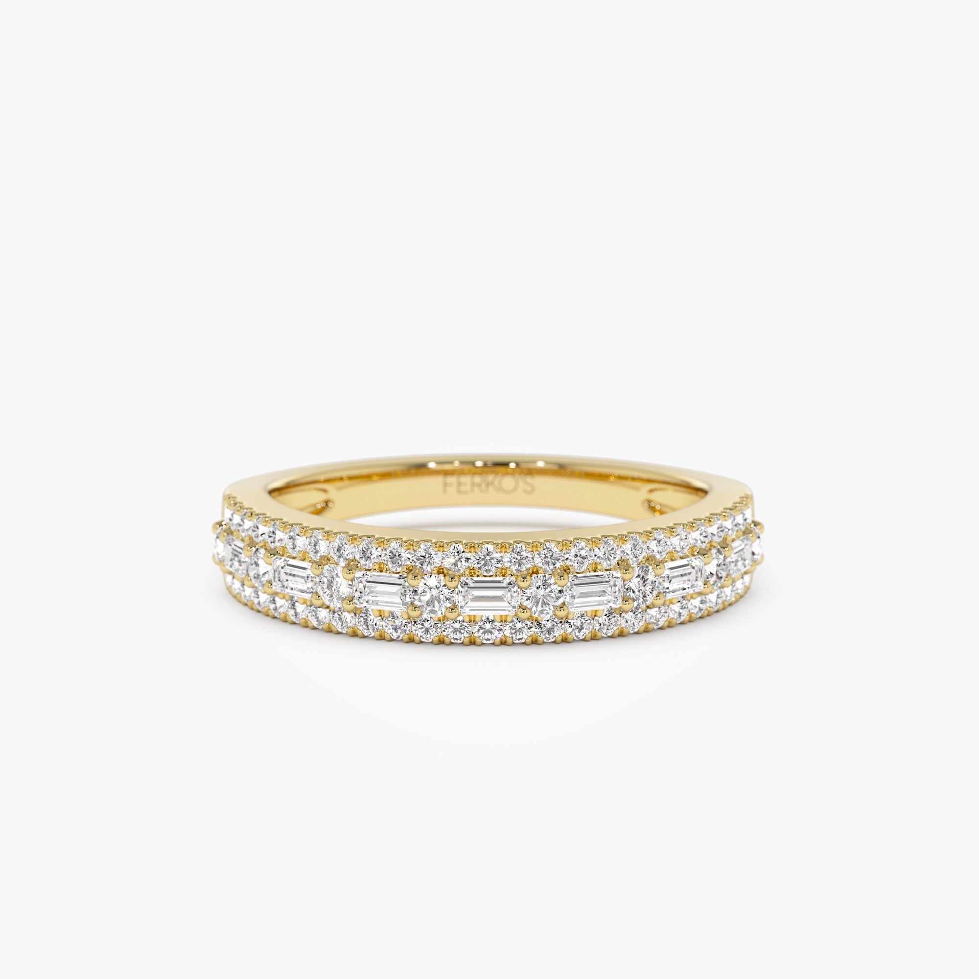 OBFJ0962 - 14K Baguette Diamond Wedding Ring 1