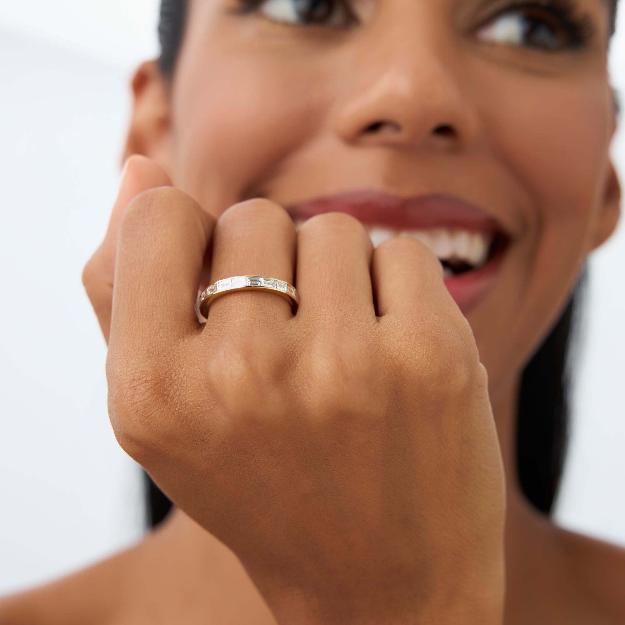 OBFJ1020 - 1.6 ctw 14k East to West Setting Full Eternity Baguette Lab Grown Diamond Ring - Layla 2