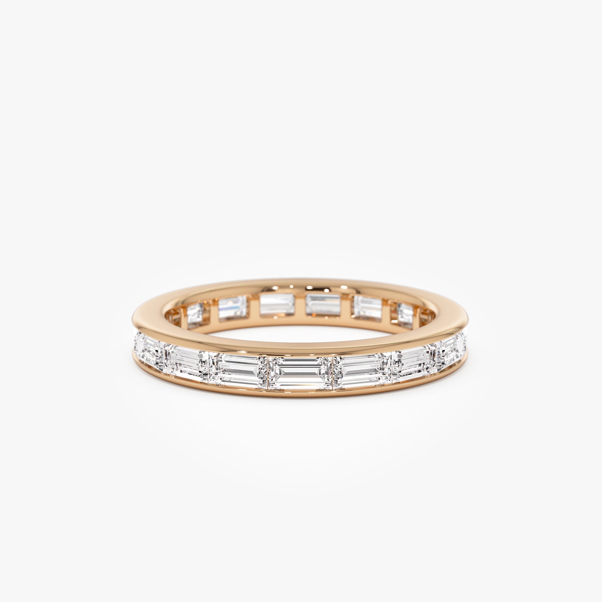 OBFJ1020 - 1.6 ctw 14k East to West Setting Full Eternity Baguette Lab Grown Diamond Ring - Layla 6